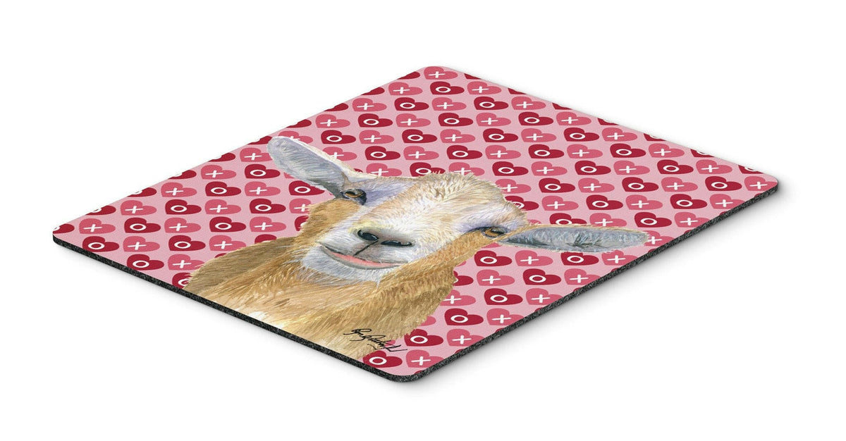 Goat Hearts and Love Mouse Pad, Heat Resistant Trivet Hot Pad , Non Slip Rubber Desk Mat, Kitchen Counter Protector, Home Office Decor Gift