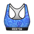 Women's Sports Bra - Hex Drip (Cobalt)