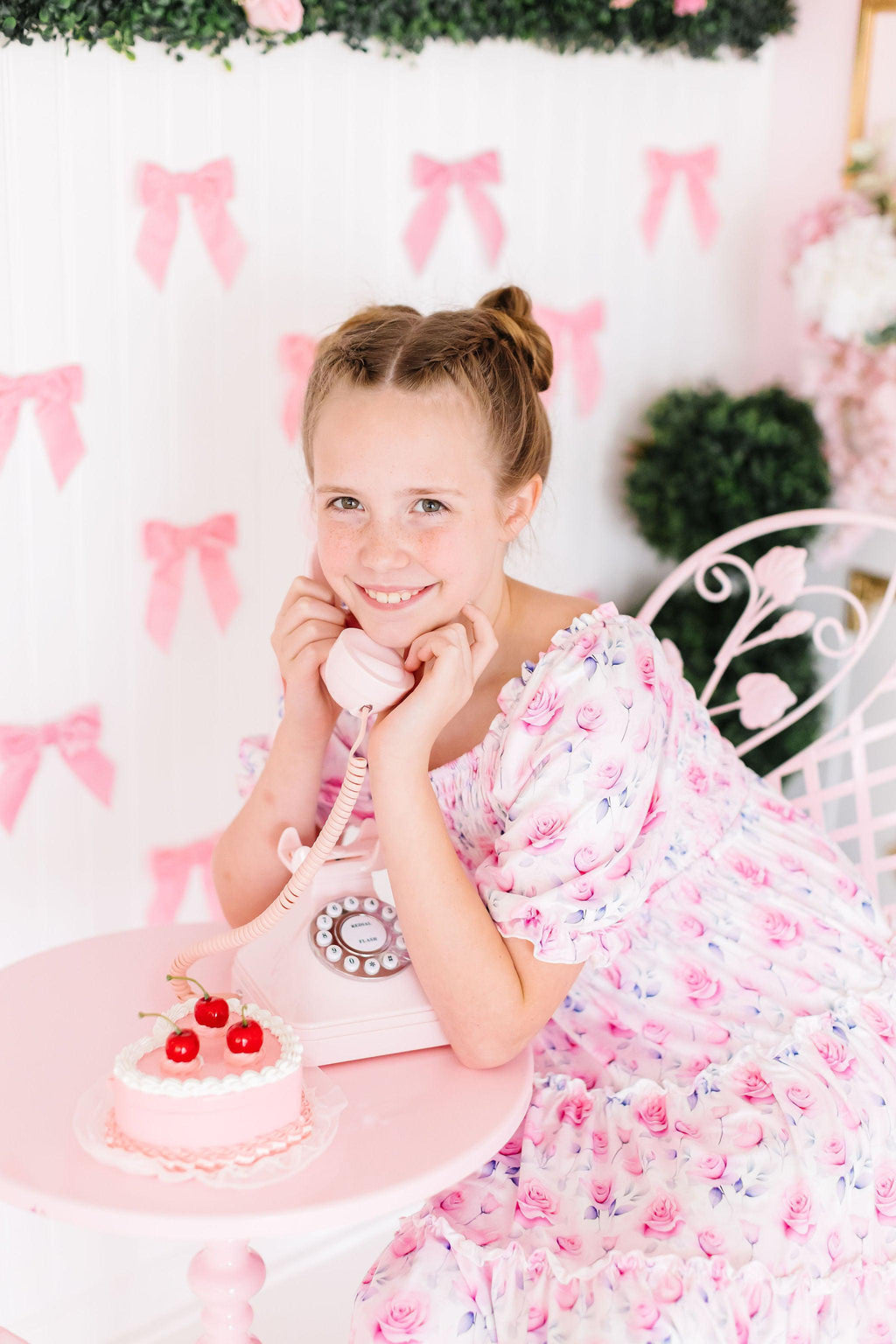 SALE Rose Garden Smocked Ruffle Dress