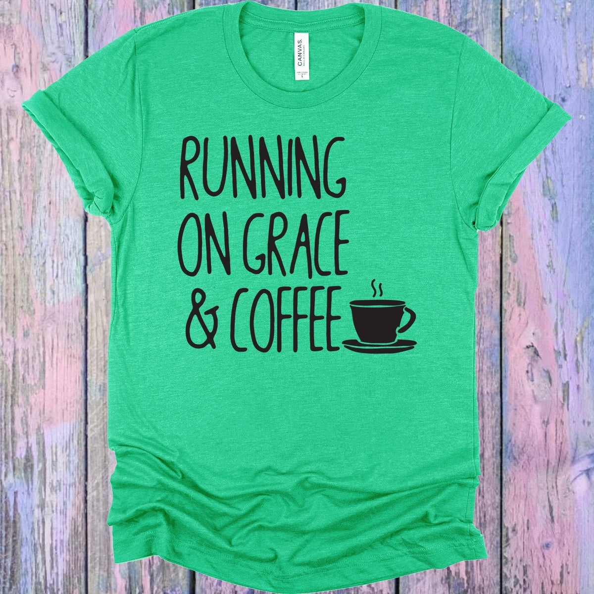 Running on Grace and Coffee Graphic Tee