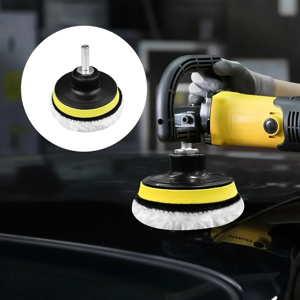 Car Wool Polishing Disc | 75mm Car Paint Care Polisher Pad for Auto Detailing