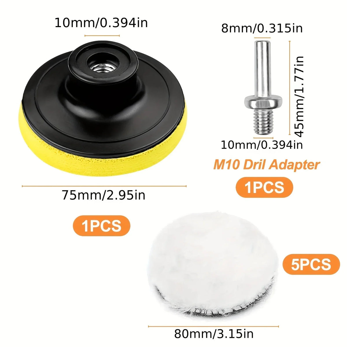 Car Wool Polishing Disc | 75mm Car Paint Care Polisher Pad for Auto Detailing