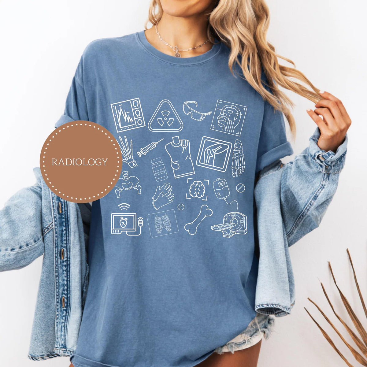 Radiology Doodle Icons Graphic Tee