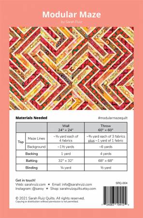 Modular Maze Quilt Pattern