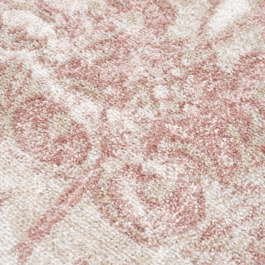 Snead Pink Floral Rug