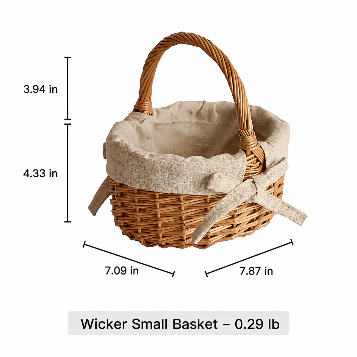 Linen-Lined Mini Basket