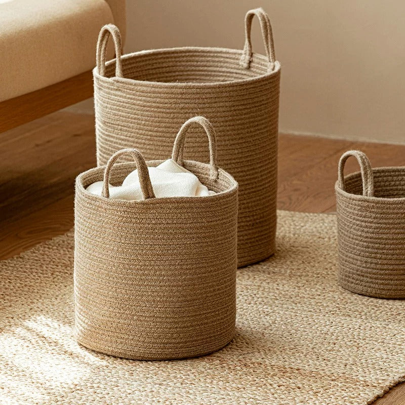Natural Rope Laundry Basket