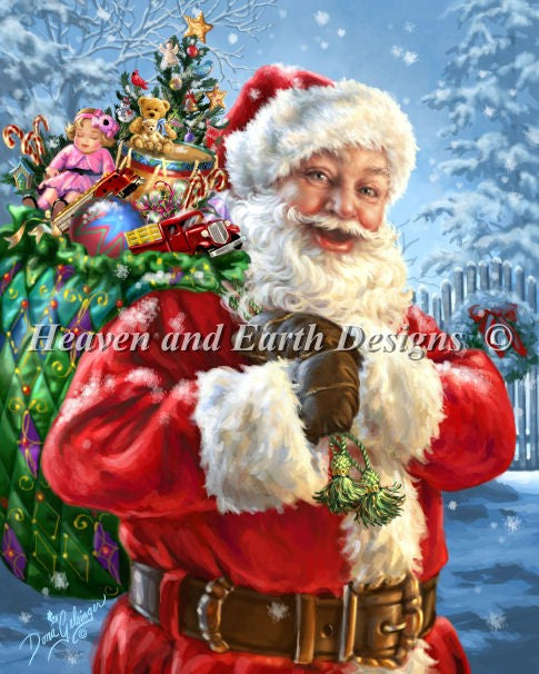Santas Magic Bag Cross Stitch By Dona Gelsinger