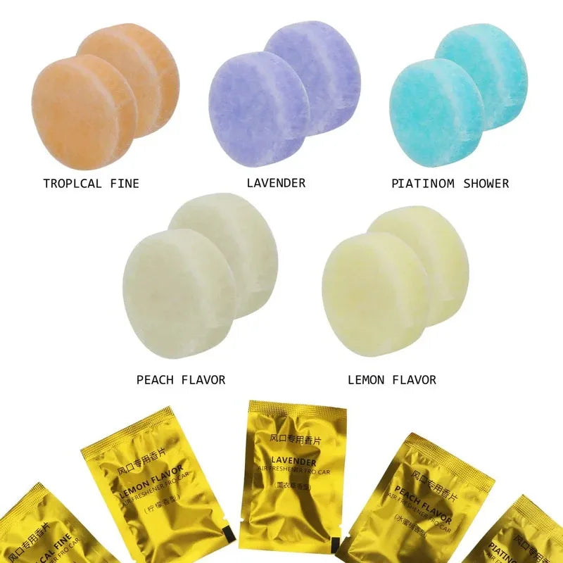 5Pcs Car Air Fresheners Refill Tablets | Solid Scent Refill Set for Car Vent Clips