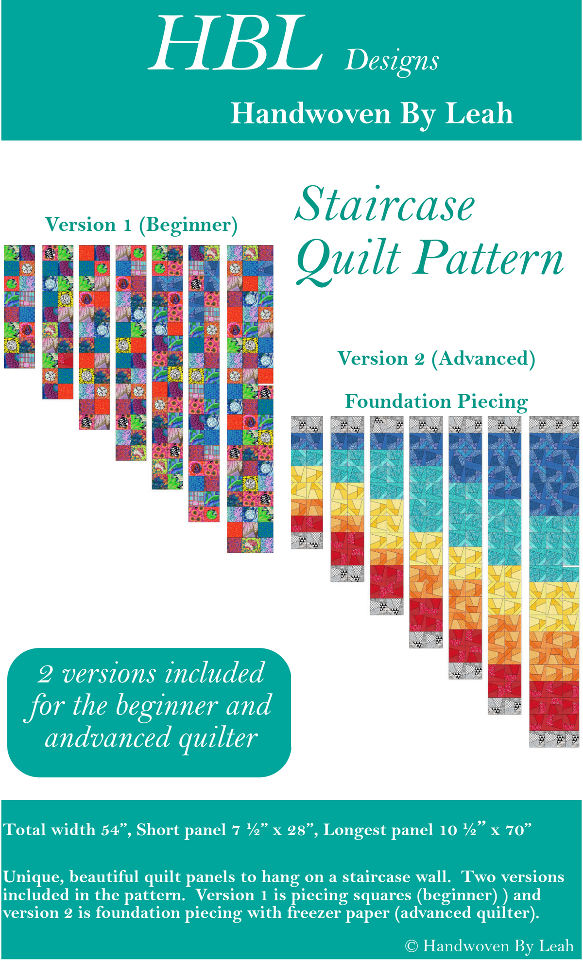 Staircase Quilt Panel Pattern