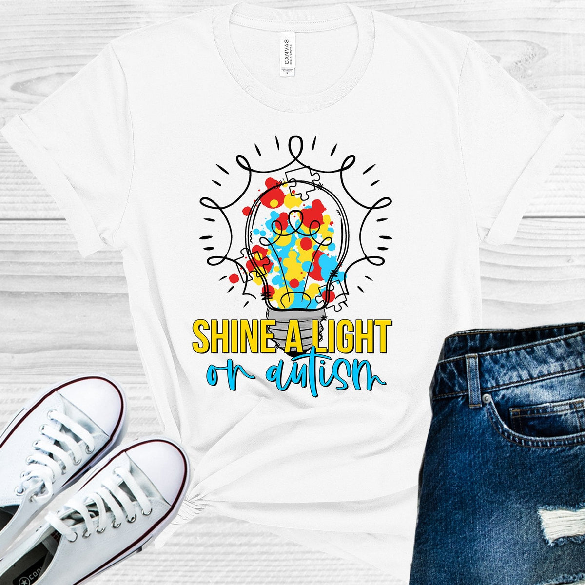 Shine a Light on Autism Graphic Tee