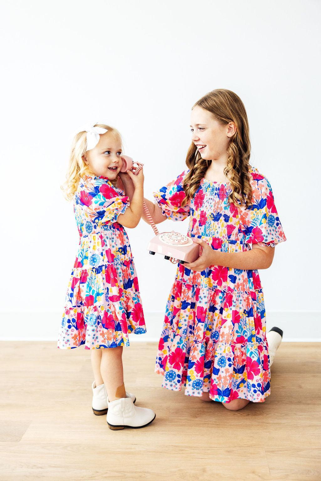 SALE Sunshine Garden Smocked Ruffle Dress