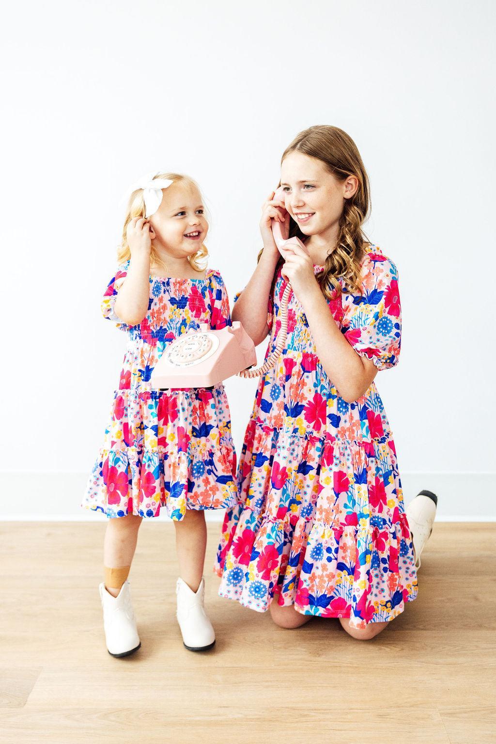 SALE Sunshine Garden Smocked Ruffle Dress