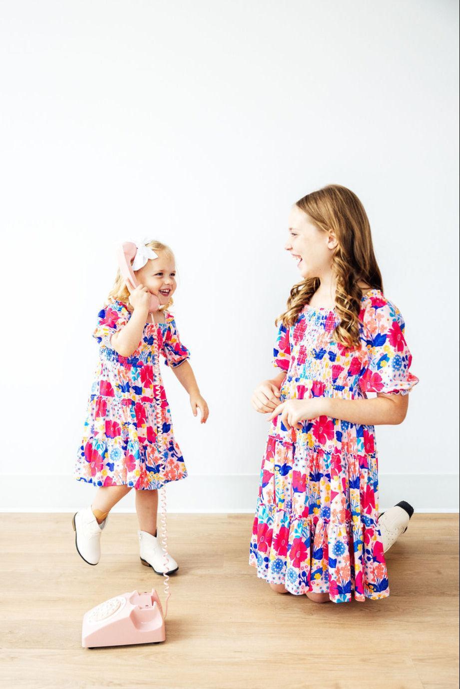 SALE Sunshine Garden Smocked Ruffle Dress