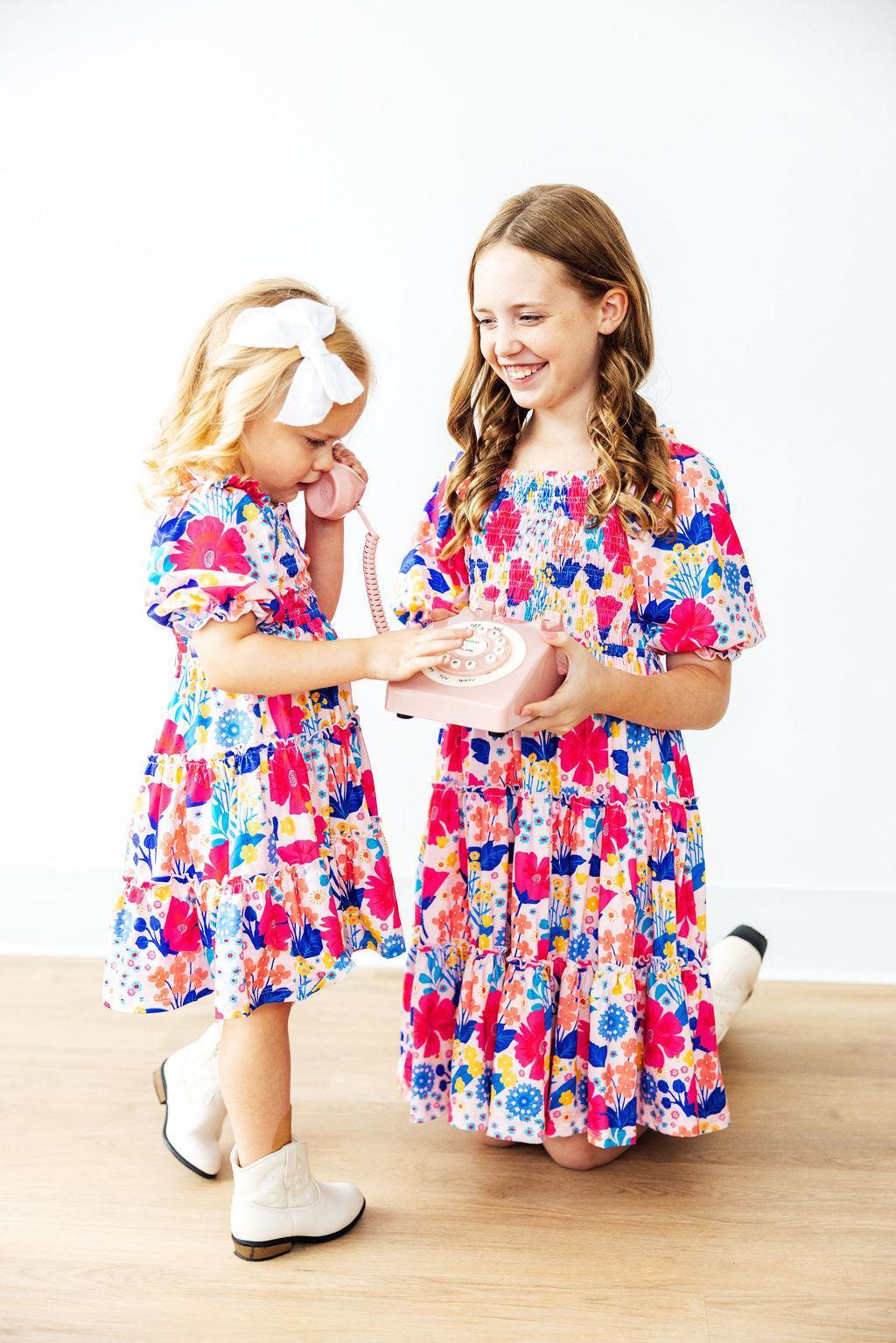 SALE Sunshine Garden Smocked Ruffle Dress