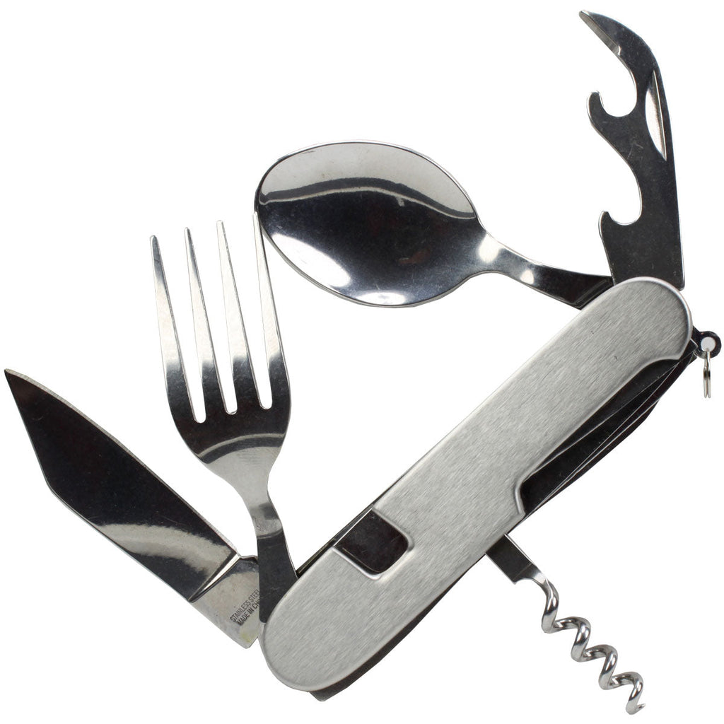Knife Fork Spoon Combo Utility Tool with Can & Bottle Opener
