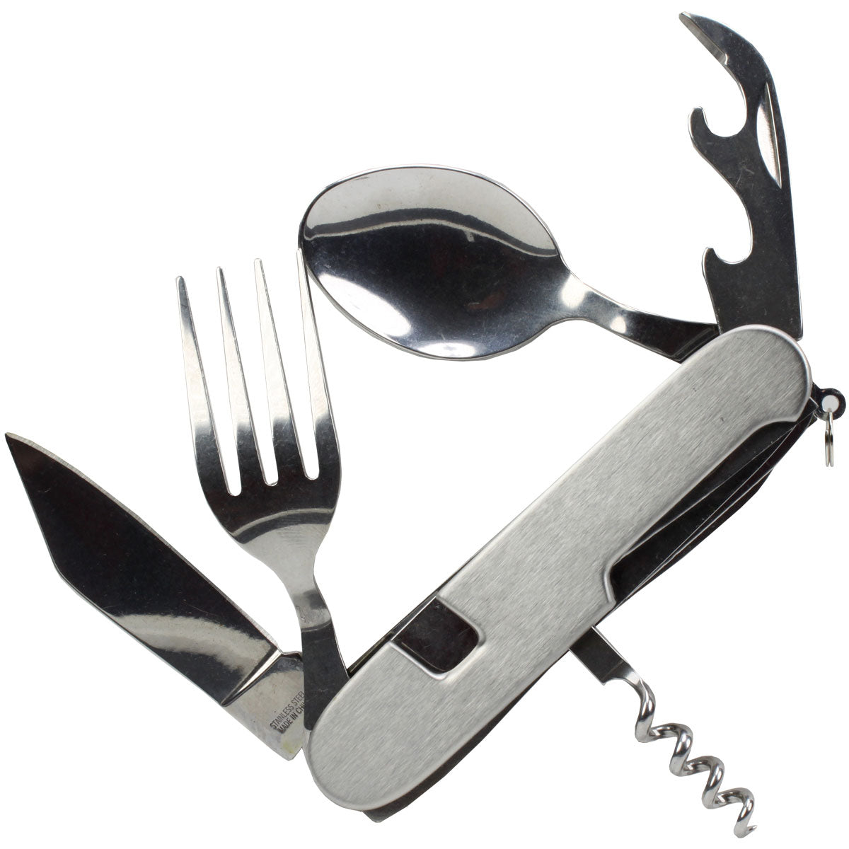 Knife Fork Spoon Combo Utility Tool with Can & Bottle Opener