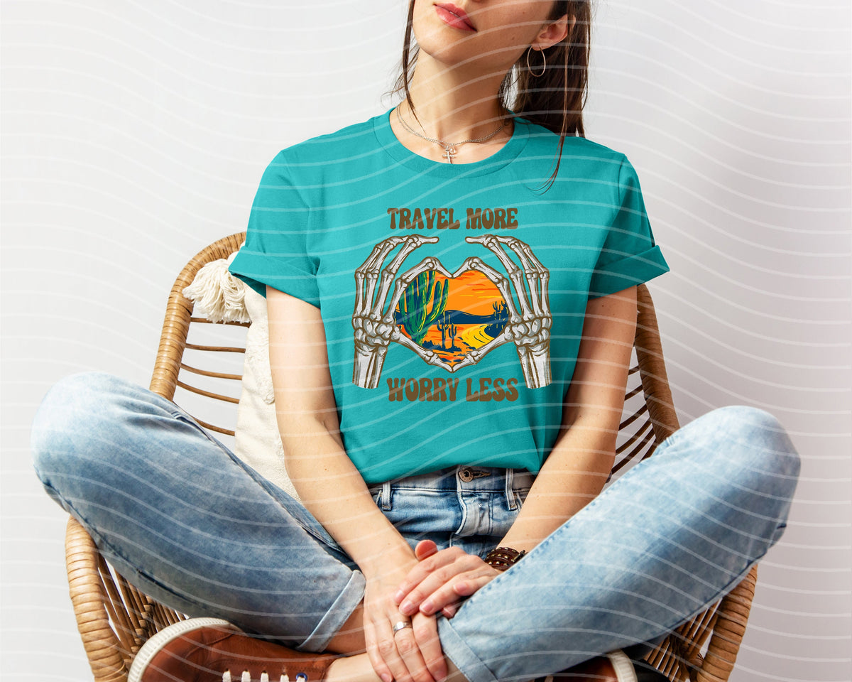 Travel More Worry Less Graphic Tee