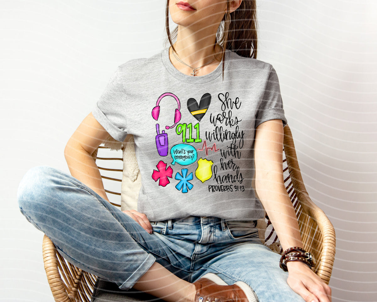 She Works Willingly with Her Hands - Dispatcher Graphic Tee
