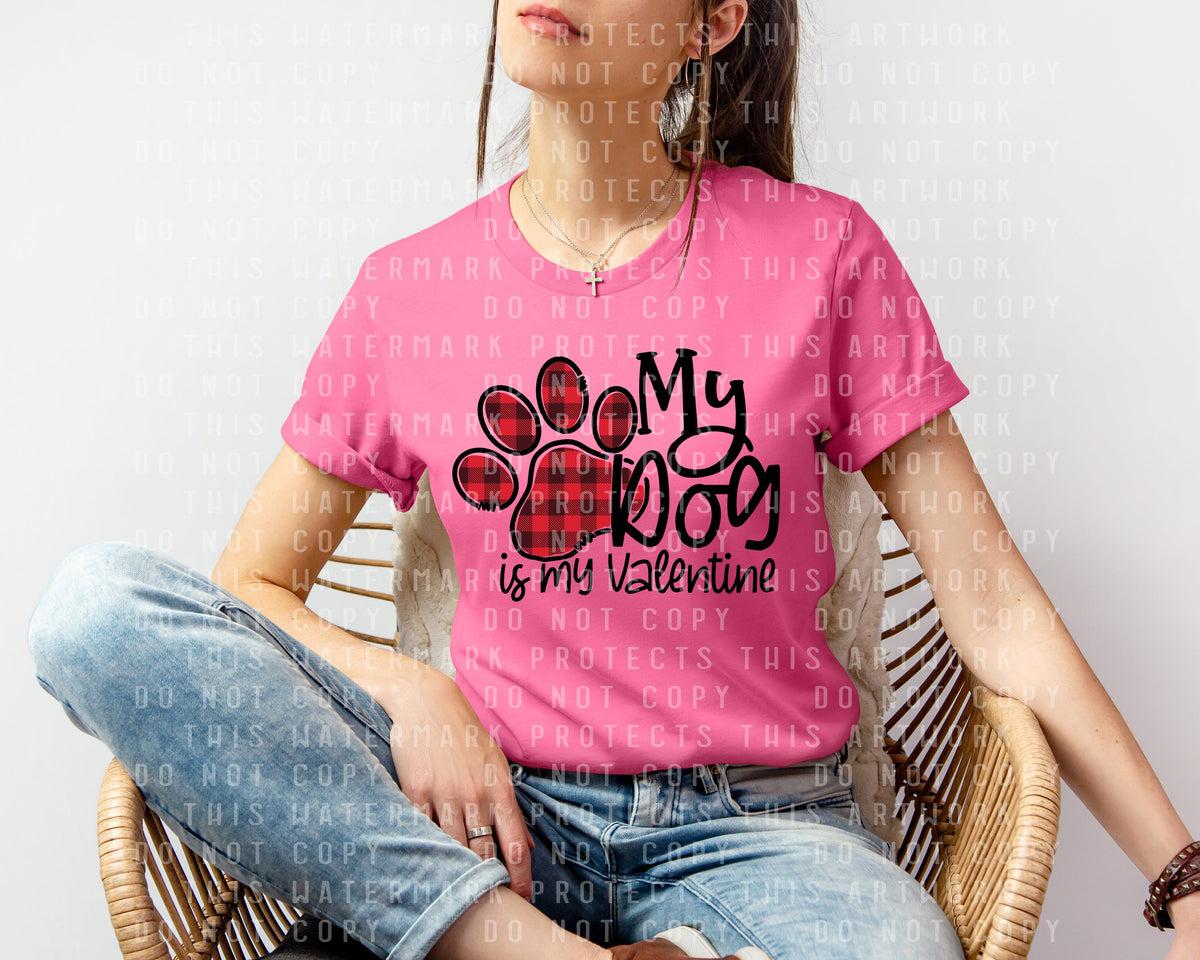 My Dog is My Valentine Graphic Tee