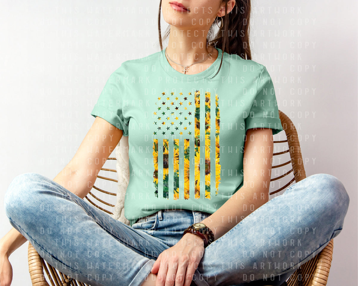 Sunflower Flag Graphic Tee