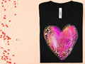 Bright Leopard Heart Graphic Tee
