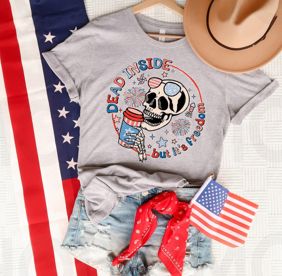 Dead Inside But It's Freedom Graphic Tee