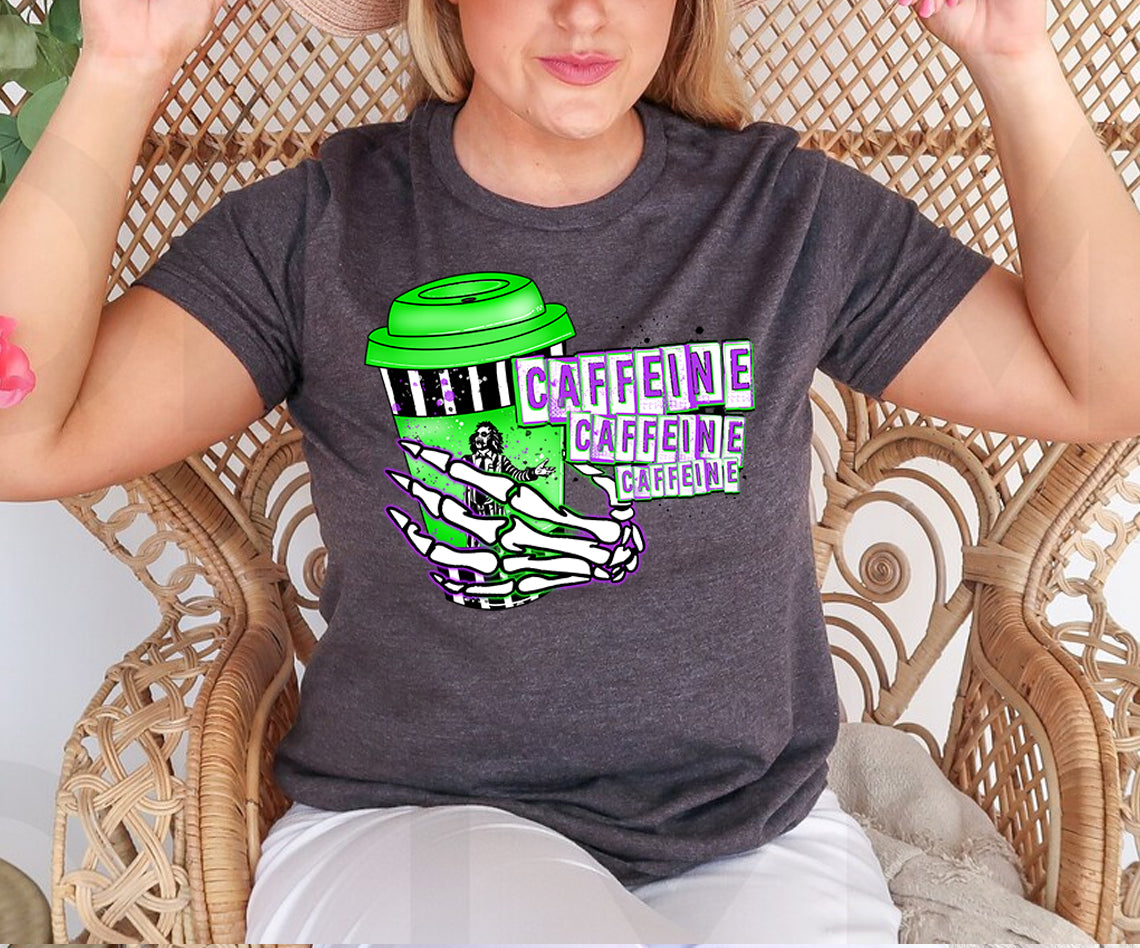 Caffeine Caffeine Caffeine Graphic Tee