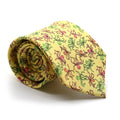 Octopus Yellow Necktie with Handkerchief Set