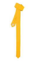 Super Skinny Yellow Shiny Slim Tie