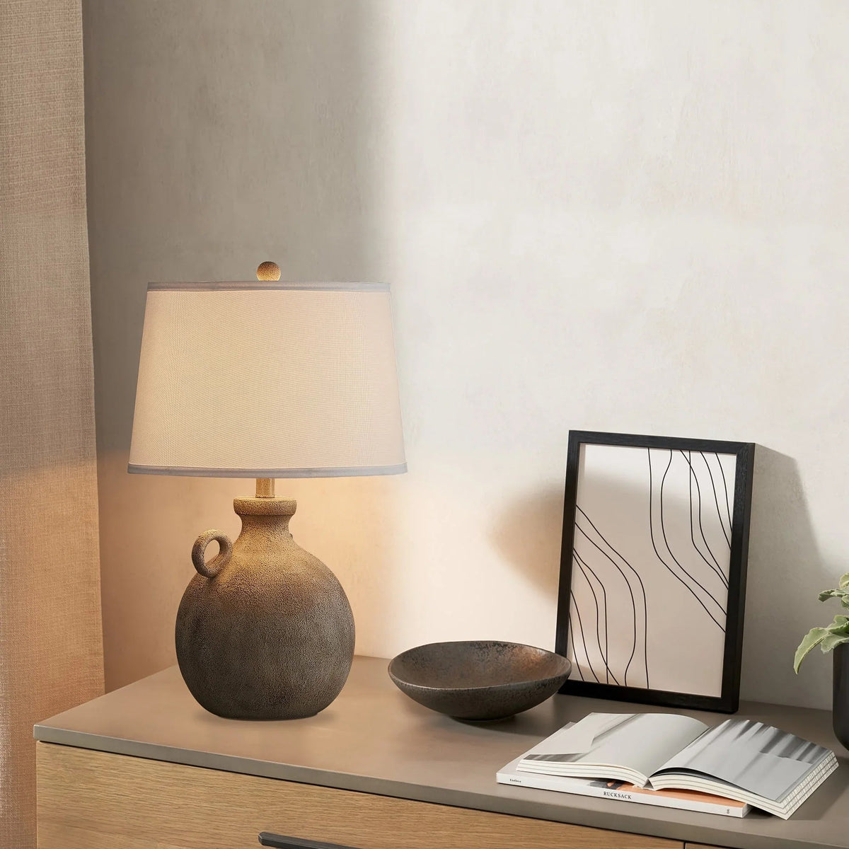 Table Lamp - 3-Way Dimmable White