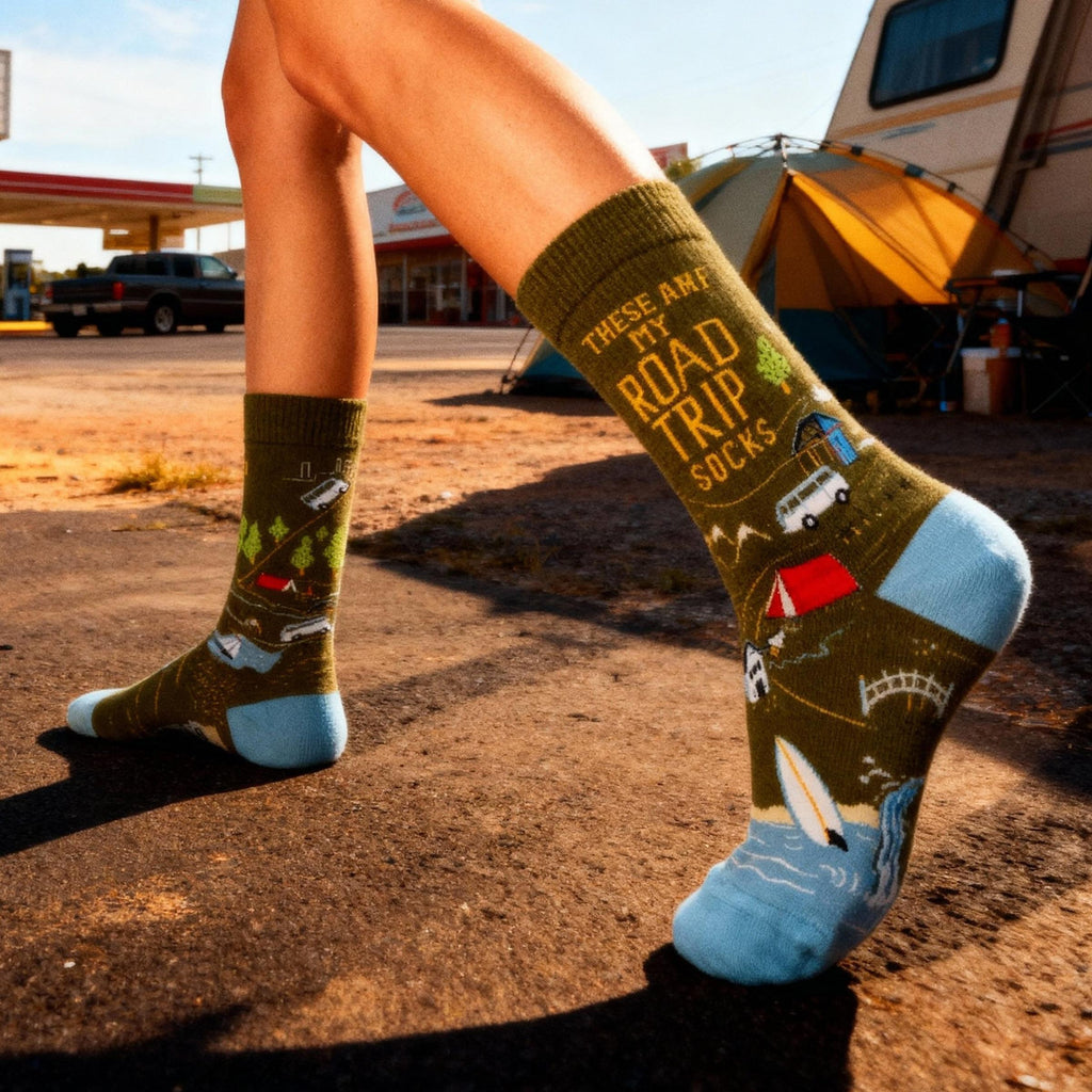 These Are My Road Trip Socks | Fun Travel-Inspired Crew Socks