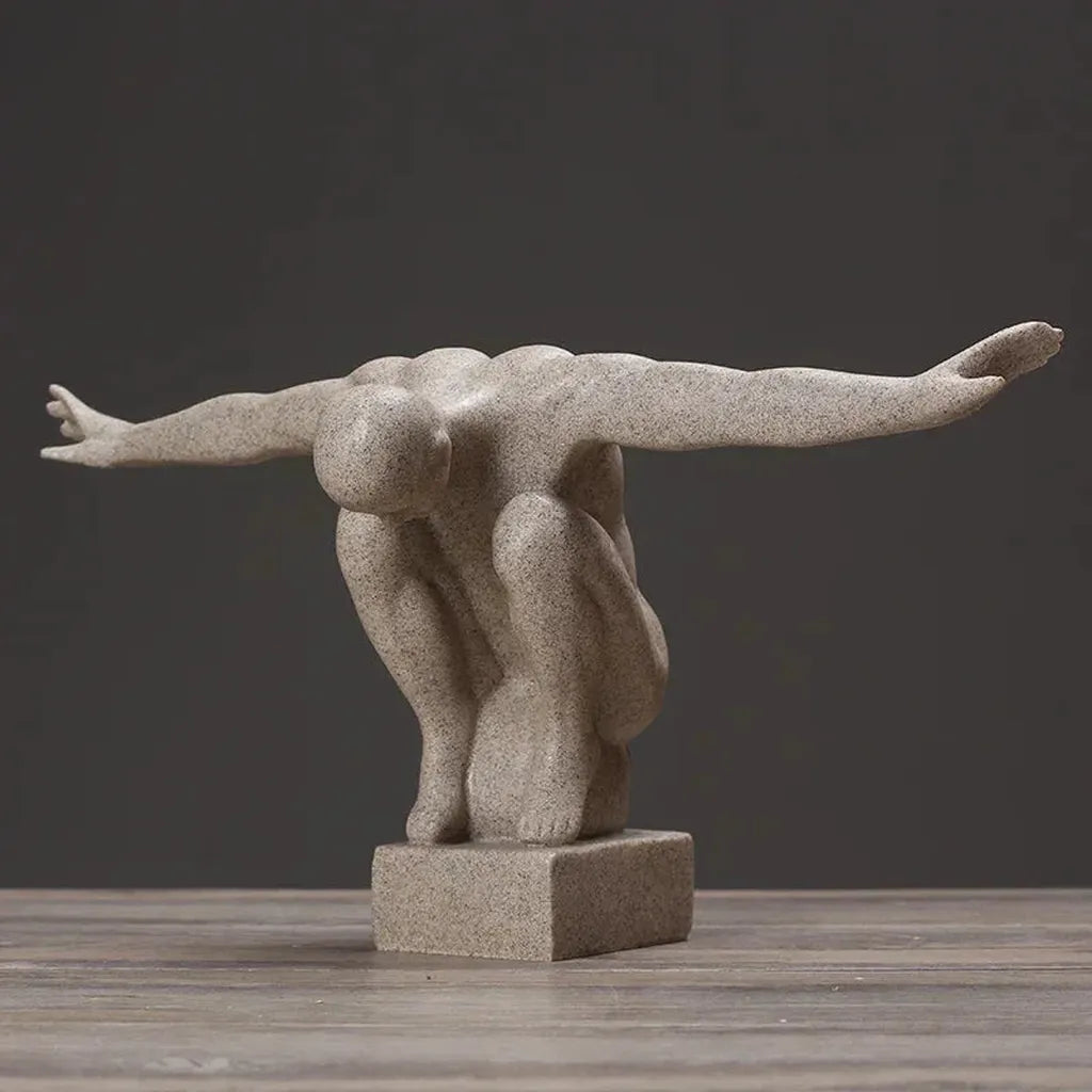 Abstract Thinker Statue Sculpture Modern Home Decor