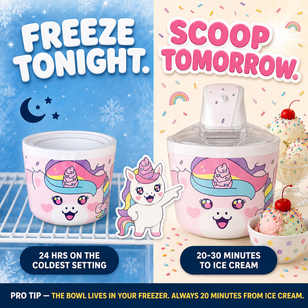Electric Ice Cream Maker Machine for Kids – Countertop Soft Serve