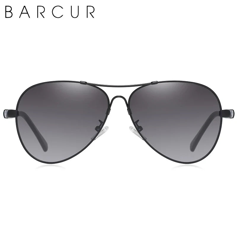 BARCUR Polarized Pilot Sunglasses for Men – Stylish Anti Blue Light UV400 Protection Gradient Mirror Lens Stainless Steel Trendy Frame – Fashion Aviator Sun Glasses for Men Ideal for Driving Travel Summer & Outdoor Activities