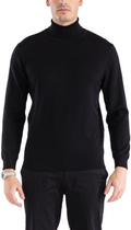 Mens Black Pullover Turtleneck Sweater