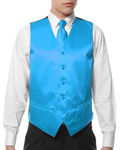 Ferrecci Mens PV600 - Turquoise with Turquoise Back Adjustable Vest Set