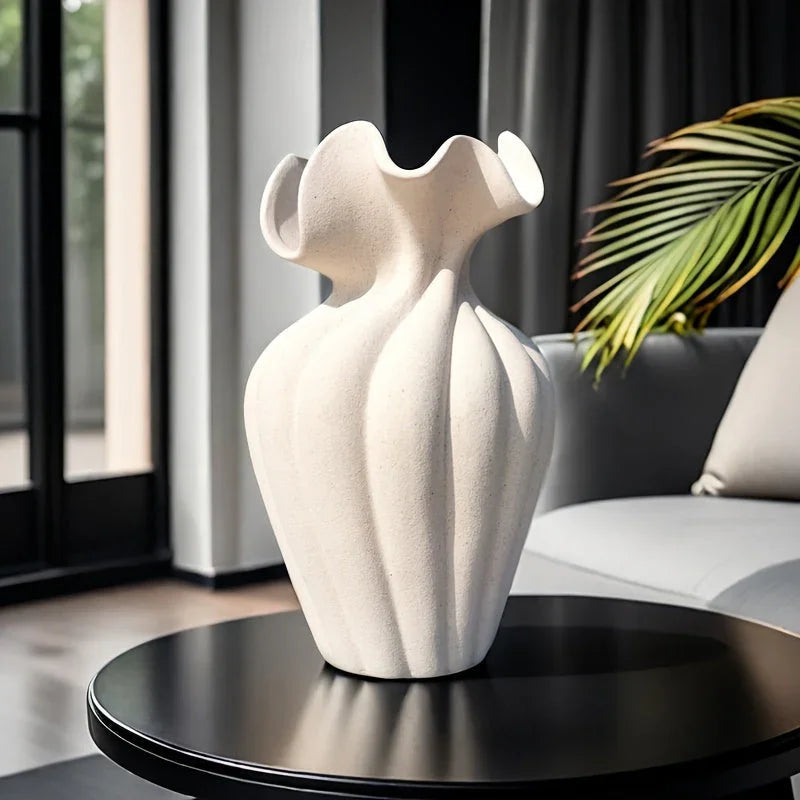 Vase - Striped Ceramic 20cm