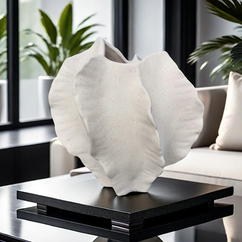 Vase - Textured Ceramic Beige