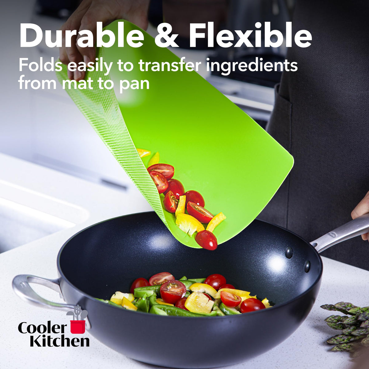 Extra Thick Flexible Plastic Cutting Board Mats Set for Kitchen