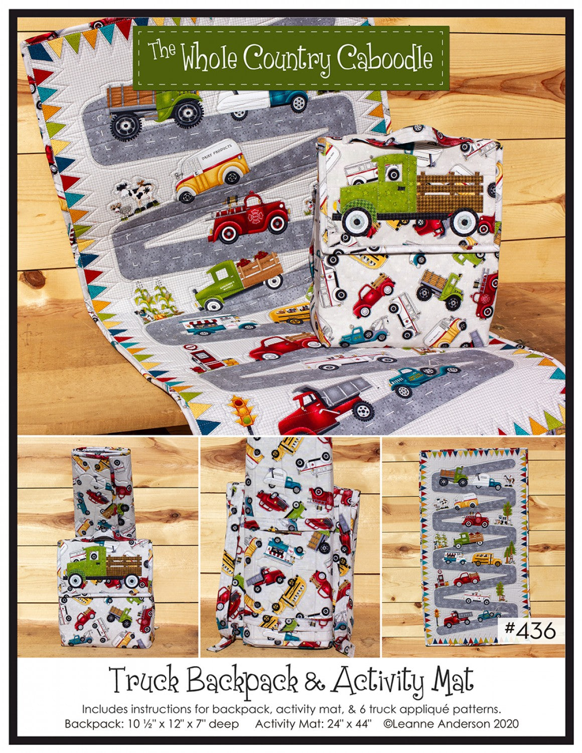 Truck Backpack & Activity Mat Pattern