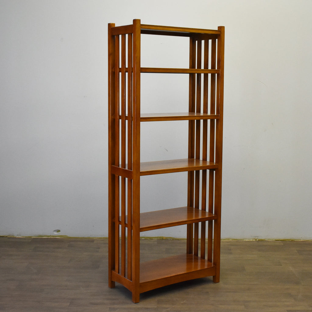 Pre-Order Mission Spindle Side 5 Shelf Bookcase - Michael's Cherry (MC1)