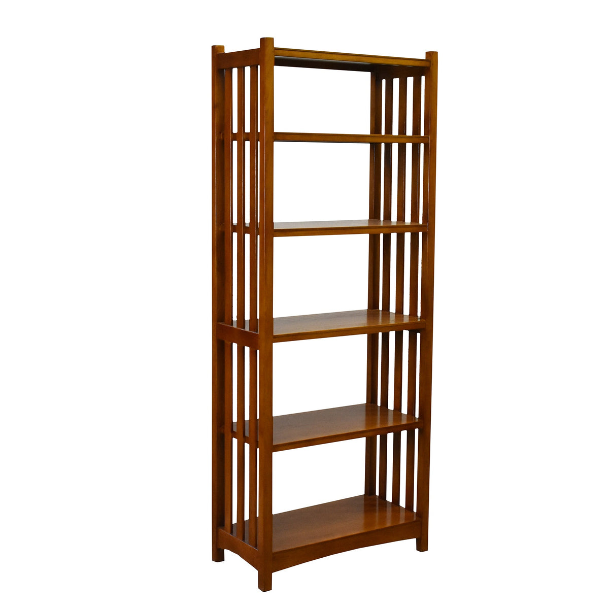 Pre-Order Mission Spindle Side 5 Shelf Bookcase - Michael's Cherry (MC1)