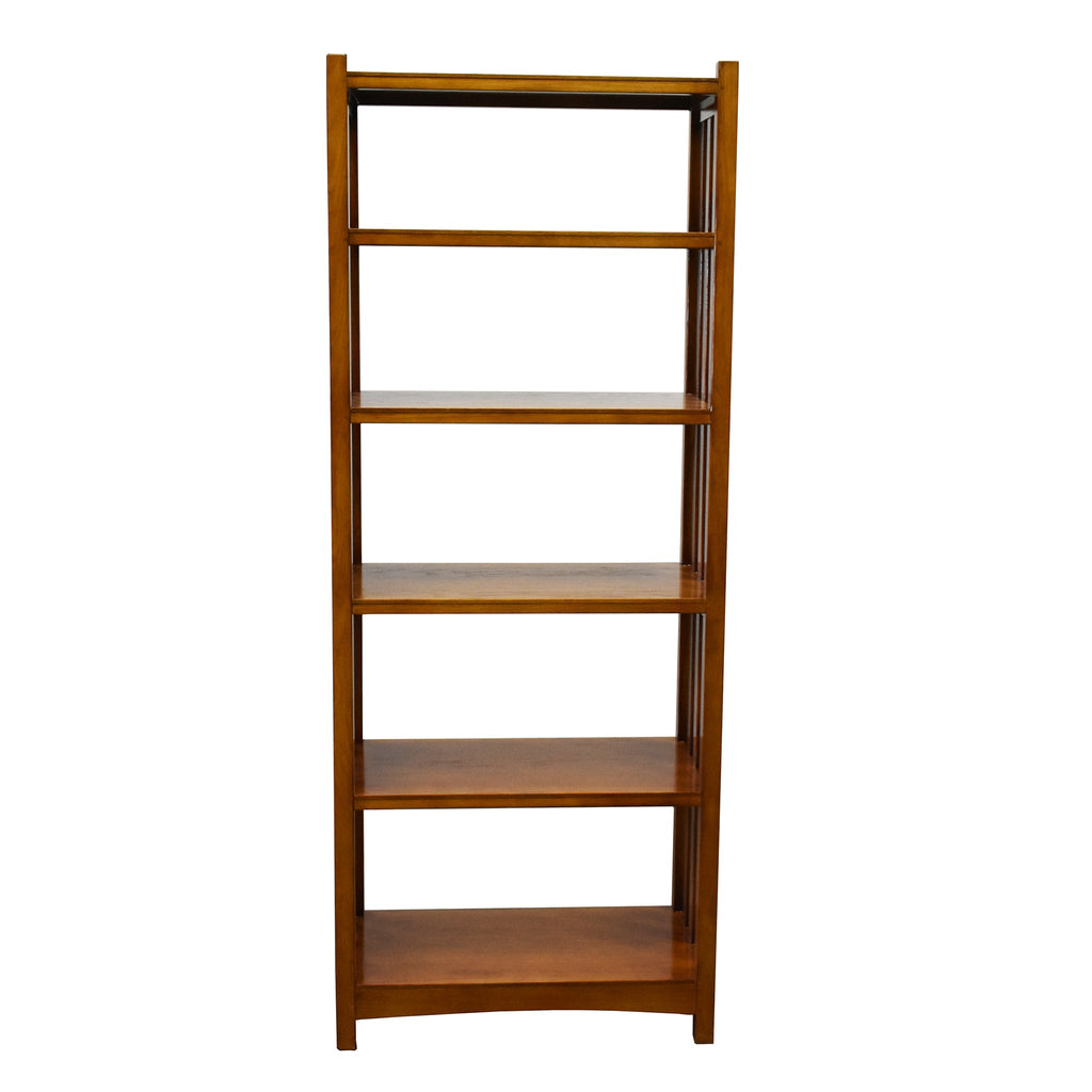 Pre-Order Mission Spindle Side 5 Shelf Bookcase - Michael's Cherry (MC1)