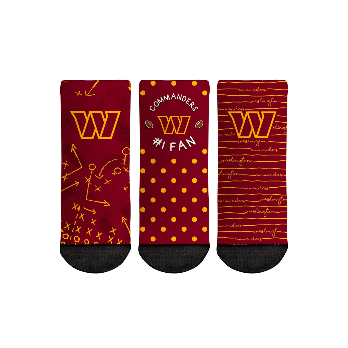 Washington Commanders - Number 1 Fan 3-Pack (Toddler)
