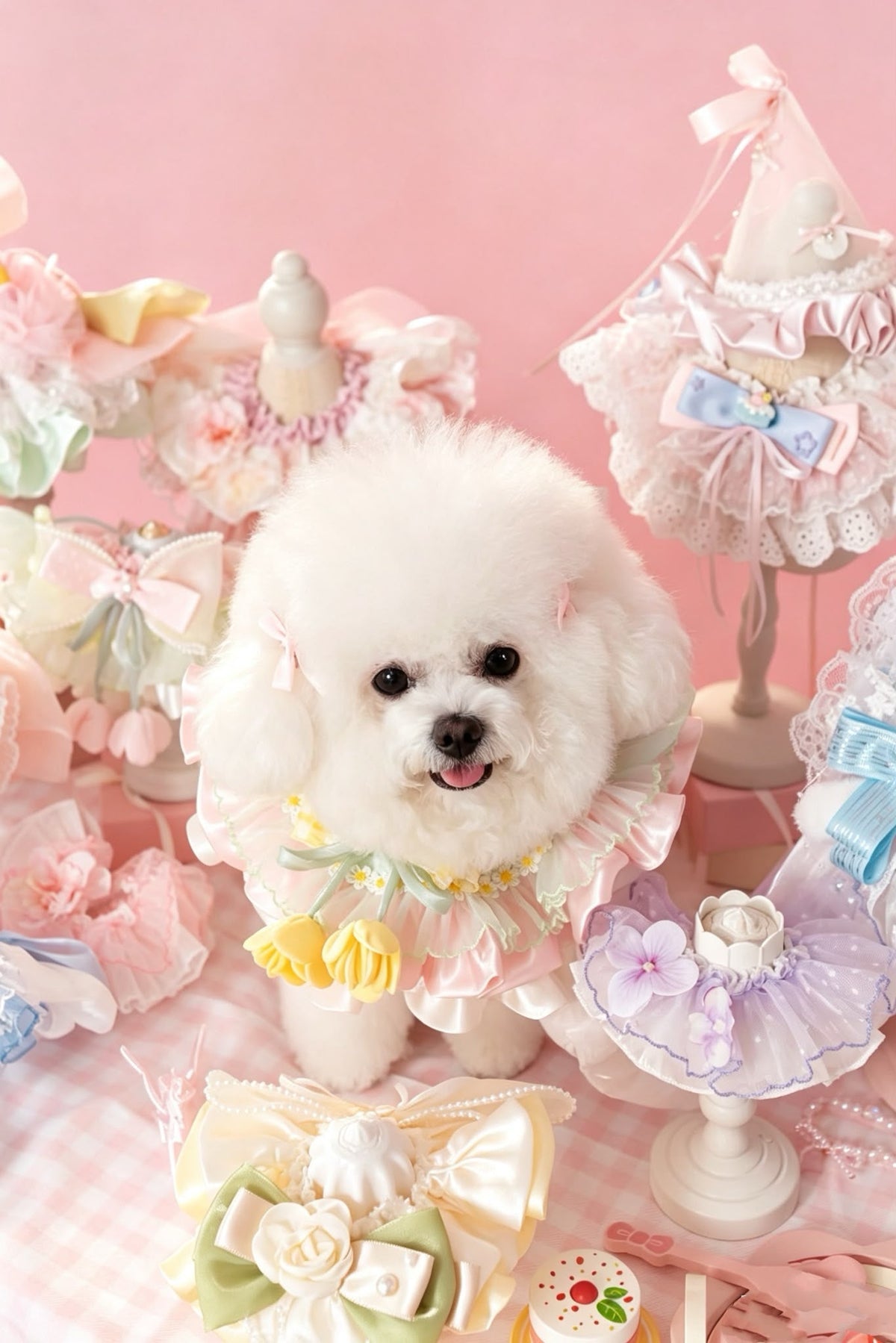 Storybook Satin Lace Pet Bib Collar