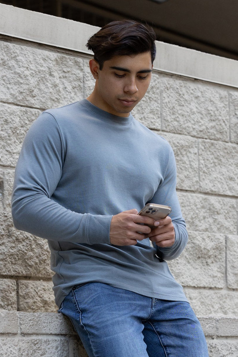 Men's Bamboo Viscose/Organic Cotton Long Sleeve T-Shirt