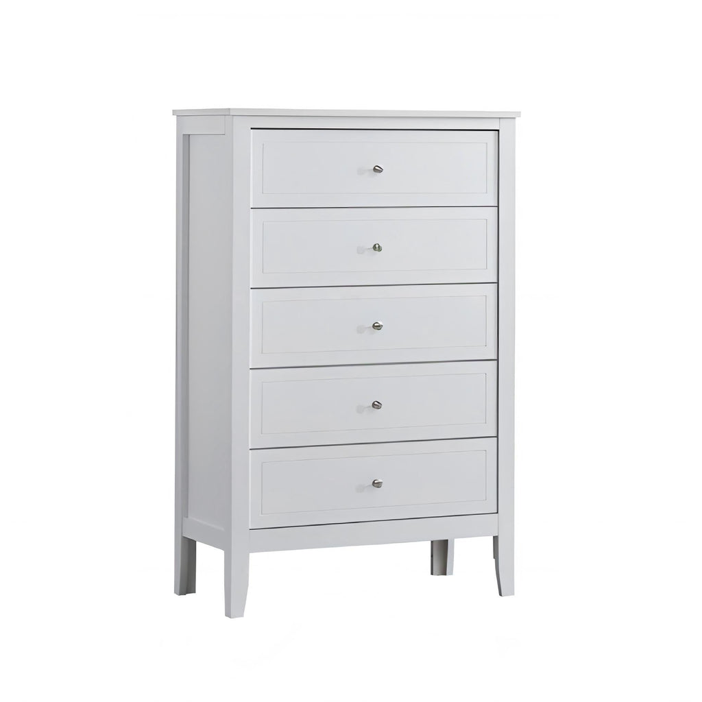 5 Drawer Storage Chest with Metal Hardware - Multiple Colors