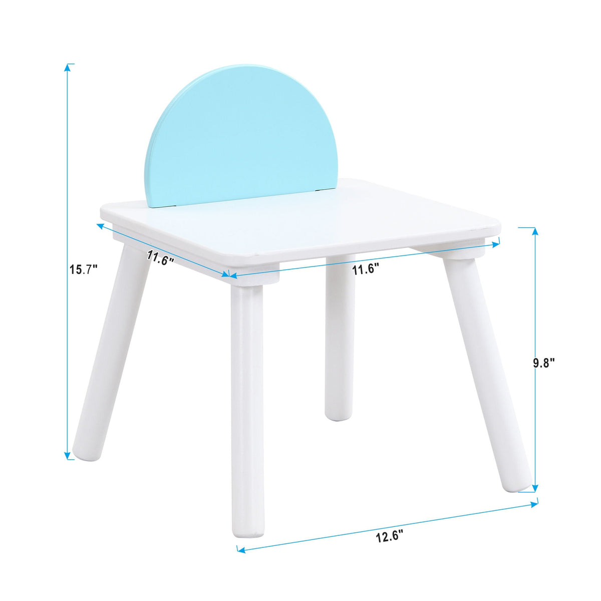 Children's Panel Table With Hidden Storage - White