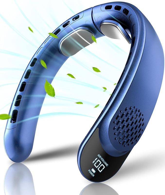 Fashionable New Quad-Core USB Neck-Hanging Fan